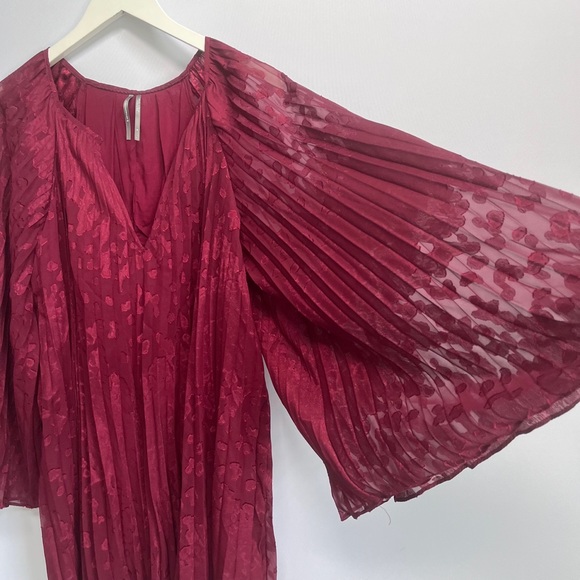 NEW Anthropologie Toulon Polished Pleated Swing Dress size M - Picture 7 of 11